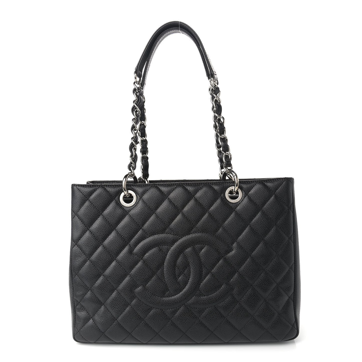 Caviar Quilted Grand Shopping Tote GST Black