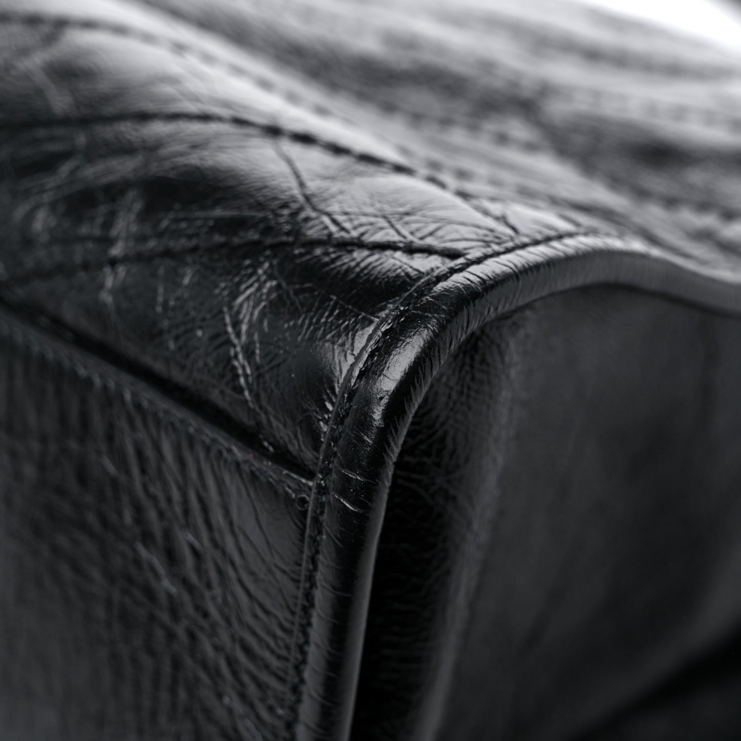 Crinkled Calfskin Matelasse Monogram Niki Shoulder Bag Black