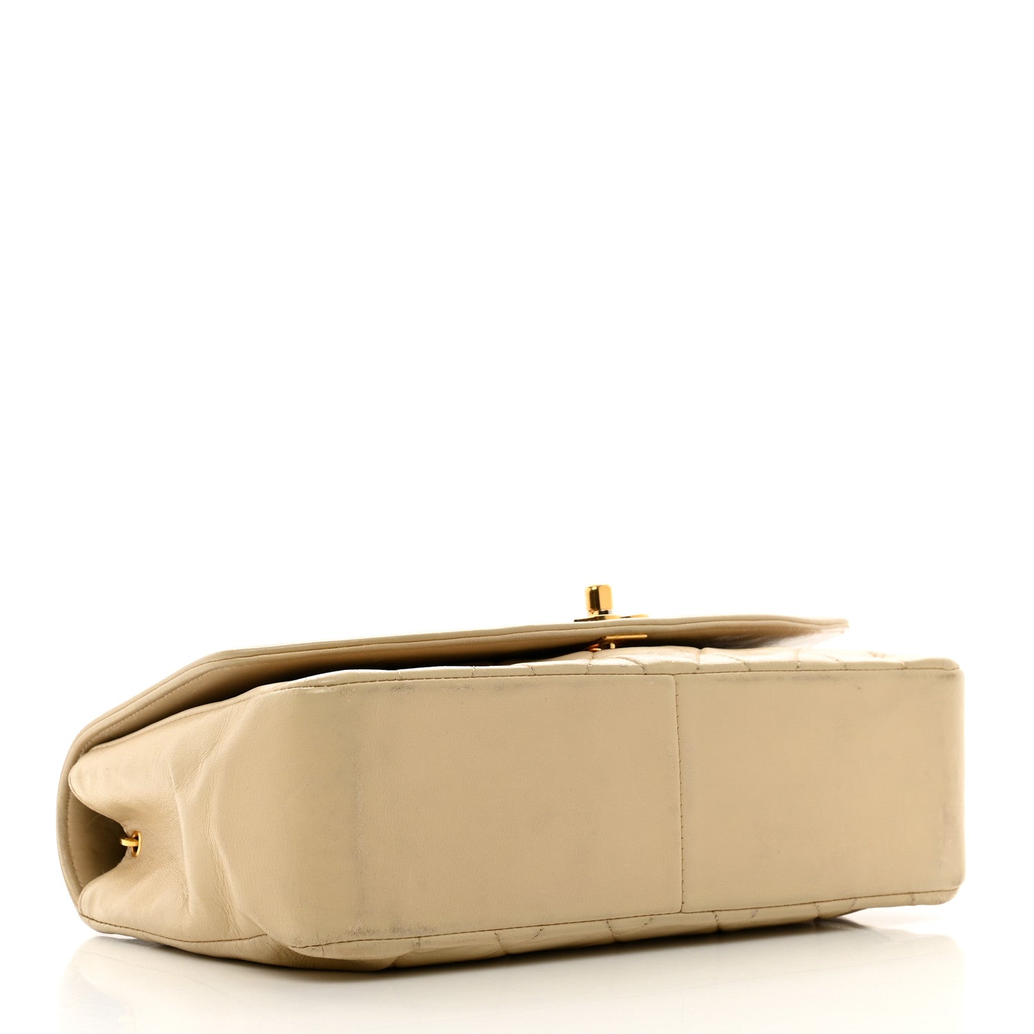 Chanel Lambskin Quilted Medium Single Flap Beige 4 of 14