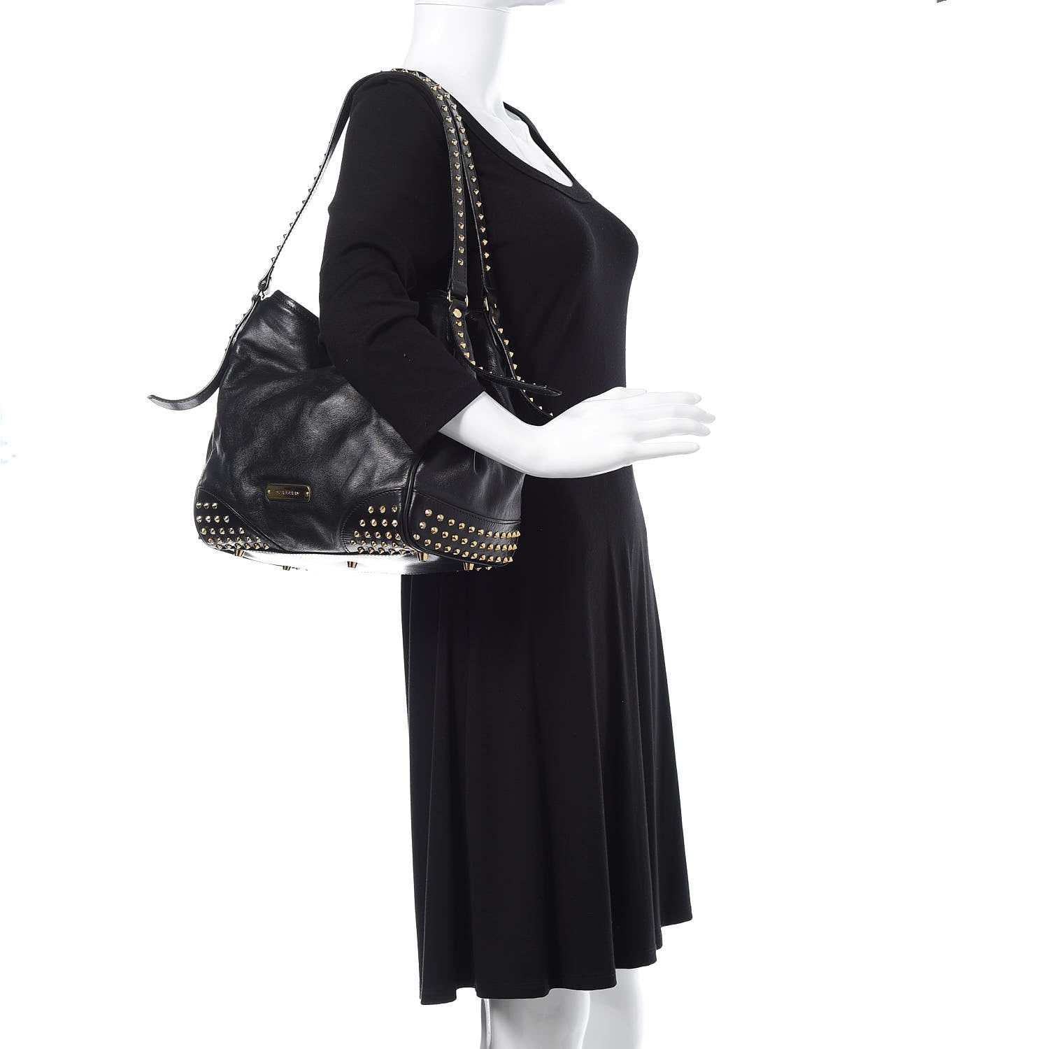 Burberry Lambskin Bridle Studs Small Canterbury Tote Black 2 of 16