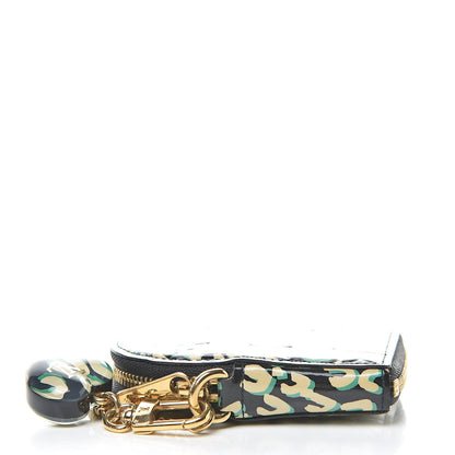 Louis Vuitton Vernis Leopard Coeur Heart Coin Purse Blue Infini 4 of 7