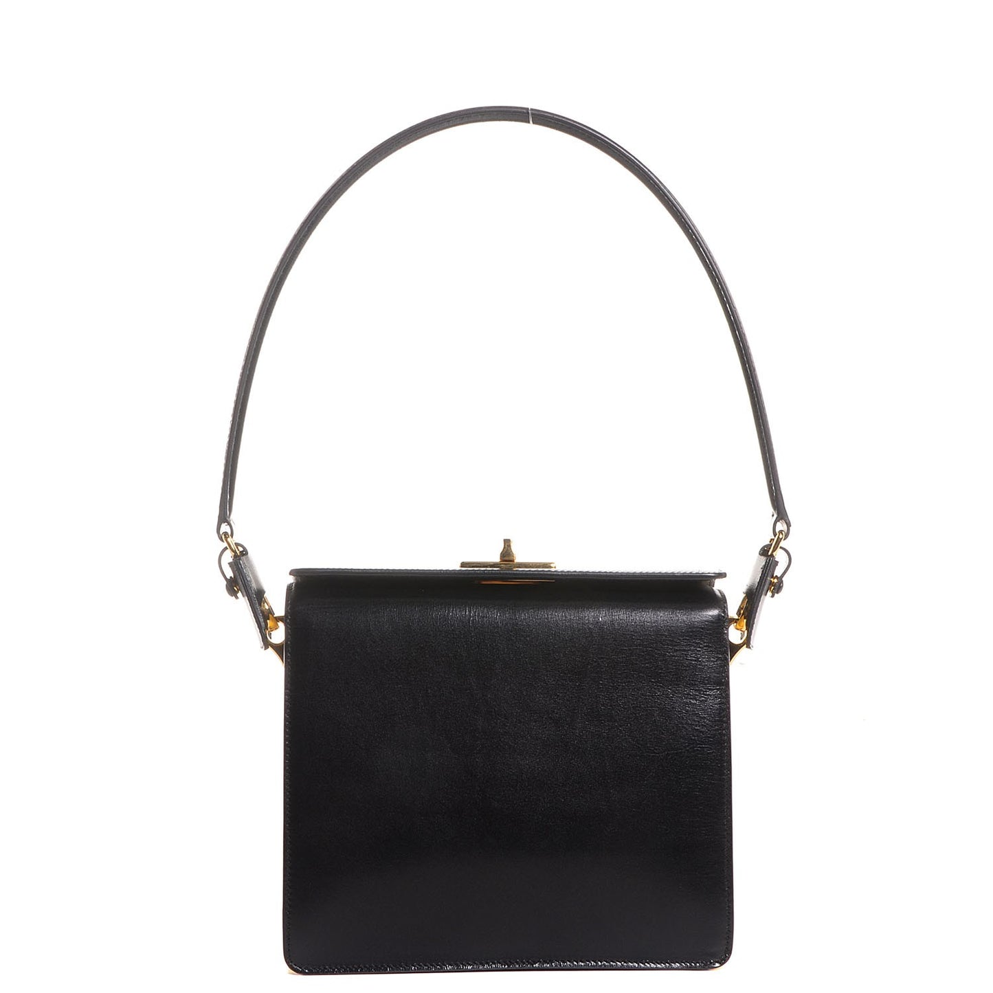 Box Calfskin Bi-Color Shoulder Bag