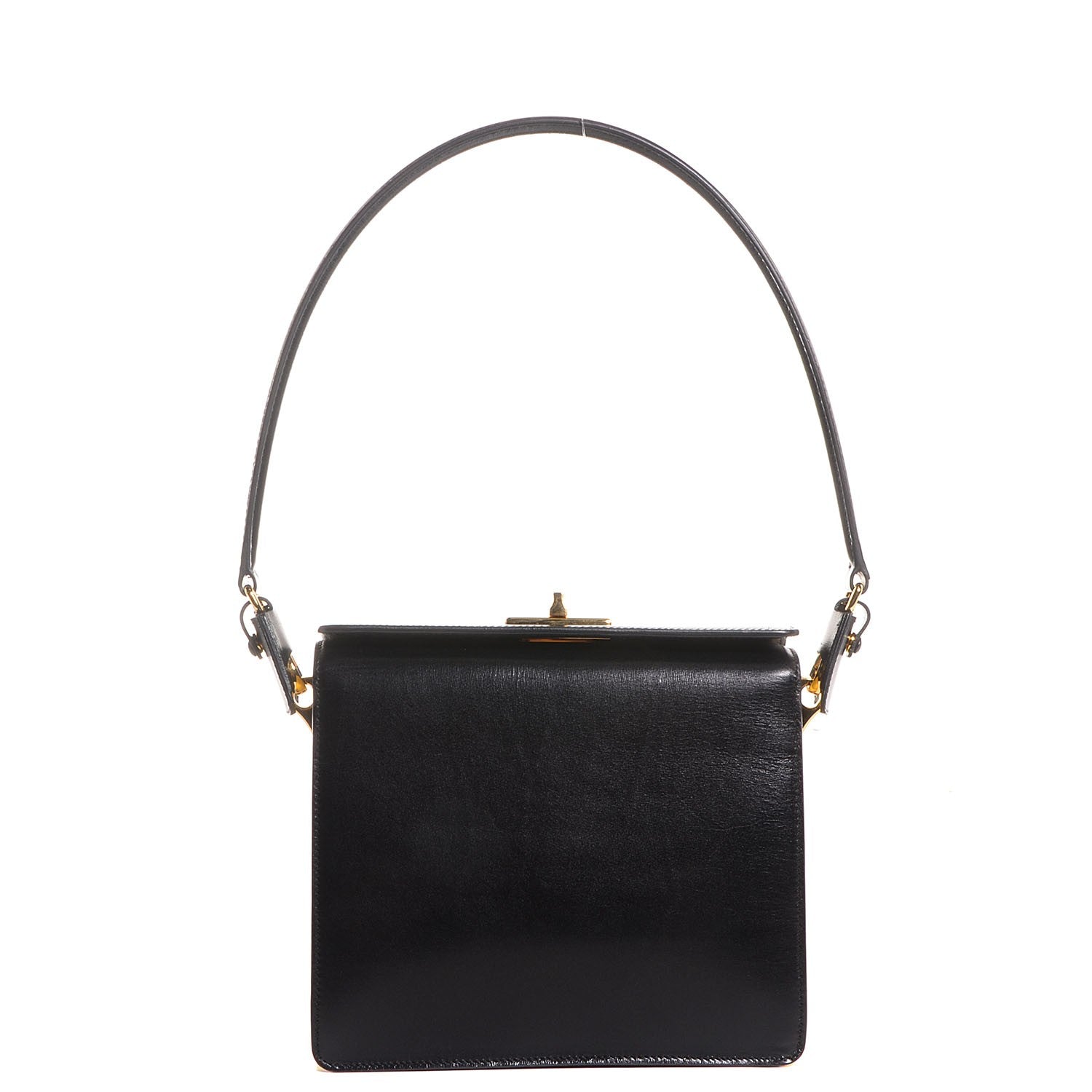 Prada Box Calfskin Bi-Color Shoulder Bag 1 of 8