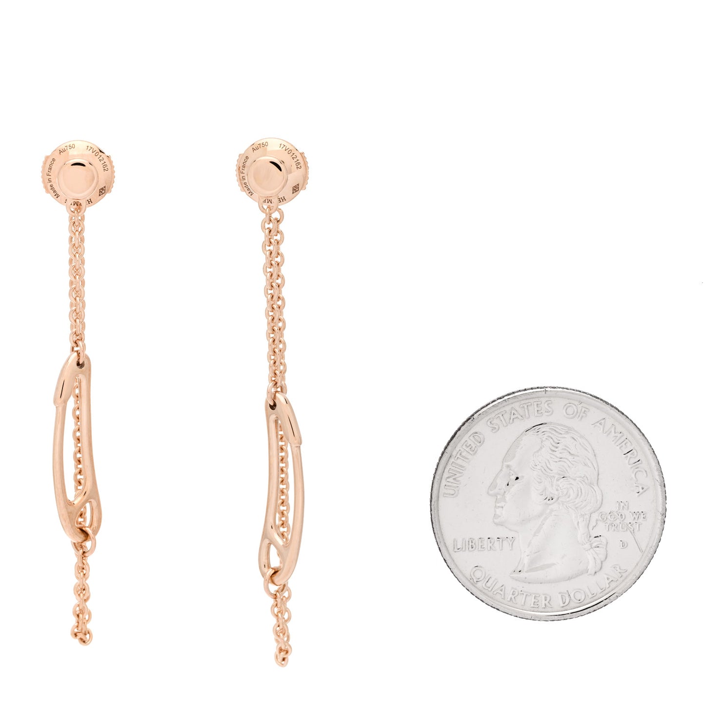18K Rose Gold TPM Chaine D'Ancre Punk Earrings
