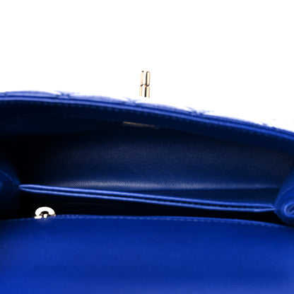 Chanel Caviar Quilted Mini Coco Handle Flap Blue 6 of 14