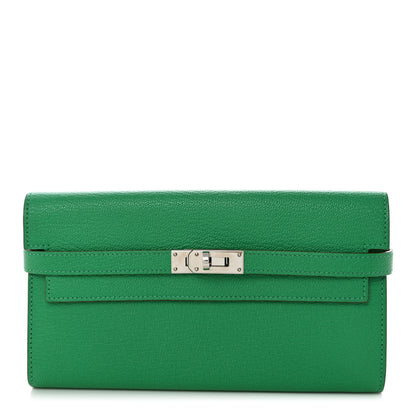Hermes Chevre Mysore Kelly Longue Wallet Bambou 1 of 9