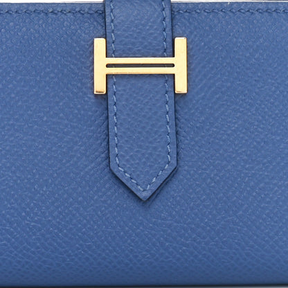 Hermes Epsom Mini Bearn Wallet Bleu Brighton 8 of 11