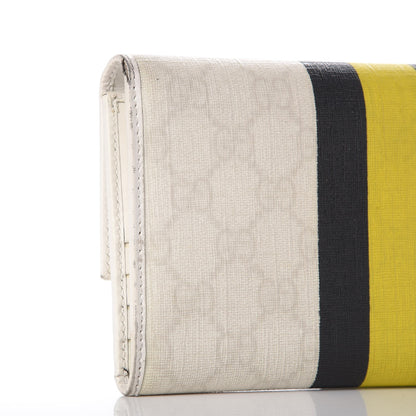 Gucci GG Plus Monogram Web Stripe Continental Wallet White 8 of 13