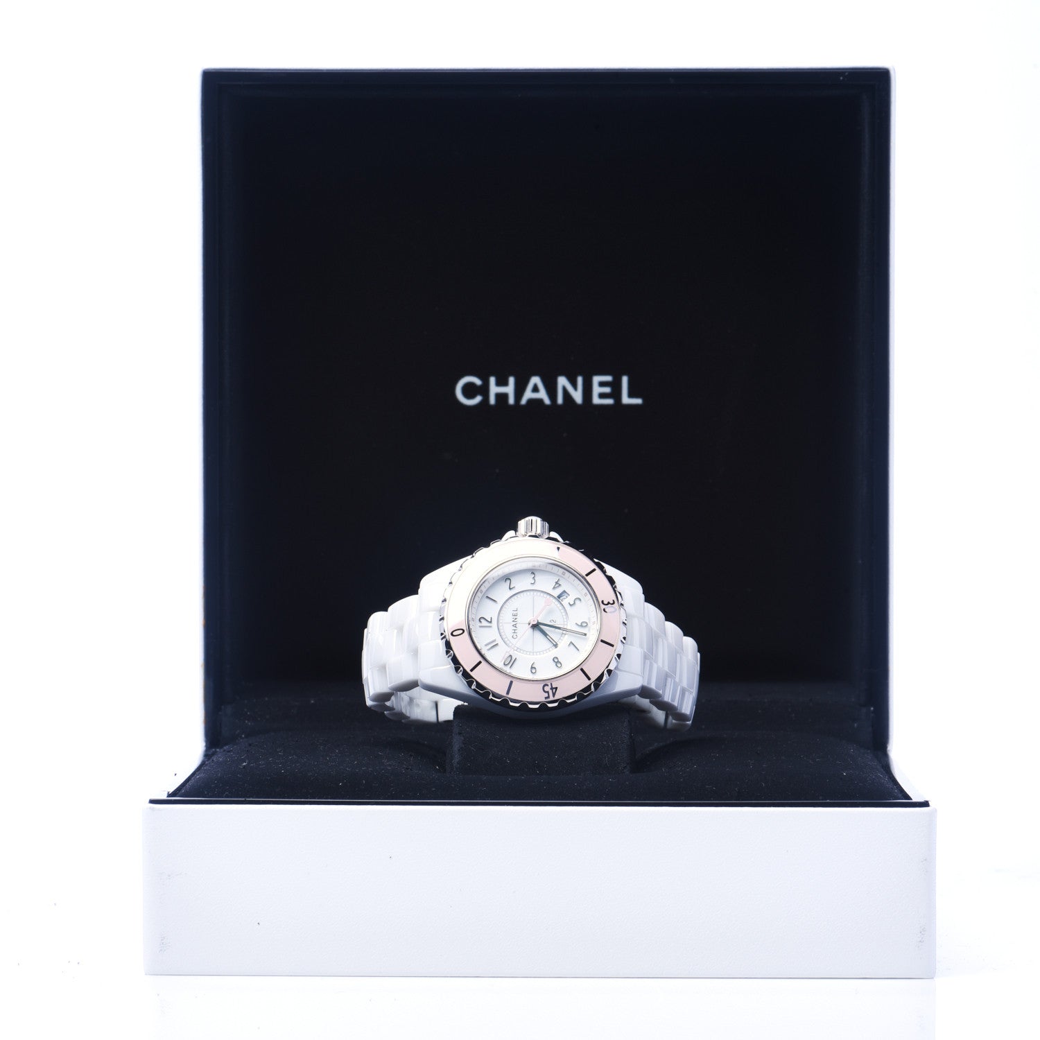 Chanel Stainless Steel Ceramic 33mm J12 Quartz Watch Pink 7 of 7