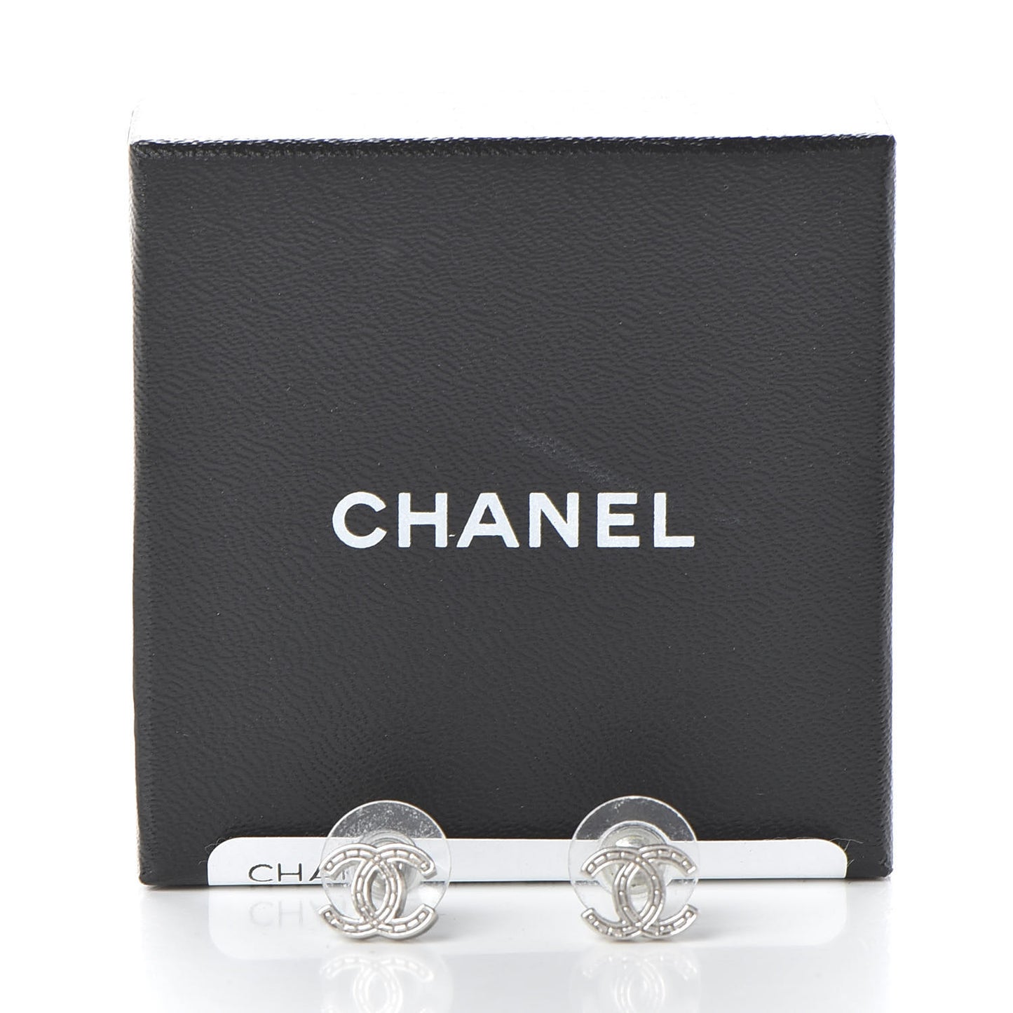 Metal CC Earrings Silver