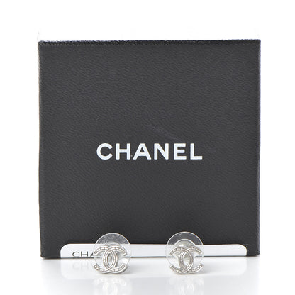 Chanel Metal CC Earrings Silver 4 of 4