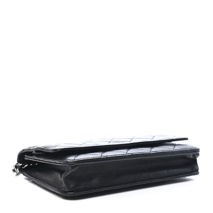 Chanel Lambskin Quilted Wallet On Chain WOC Black 4 of 10