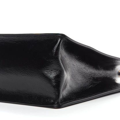 Chanel Shiny Aged Calfskin Shopping Bag Black 10 of 11