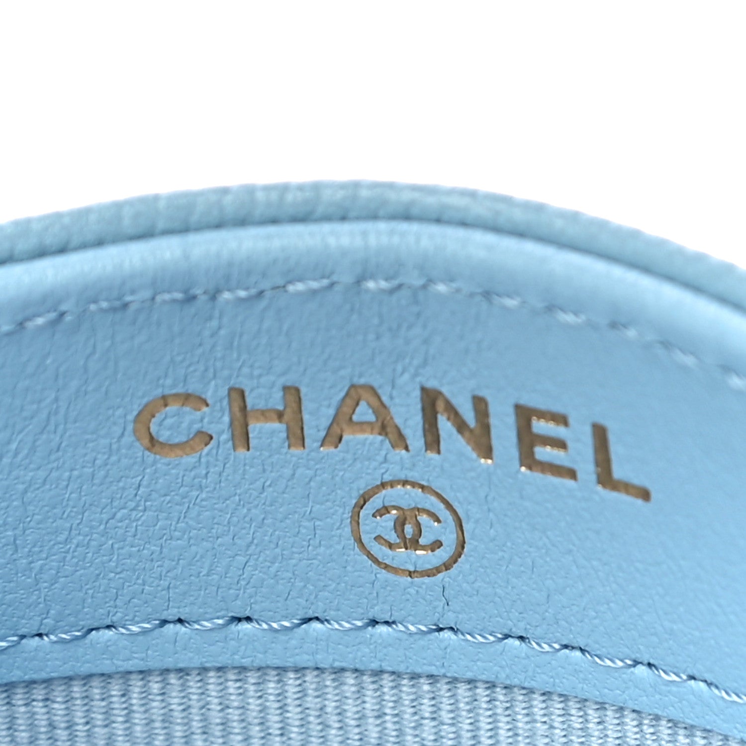 Chanel Caviar Quilted Card Holder Light Blue 6 of 12