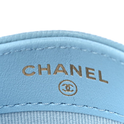 Chanel Caviar Quilted Card Holder Light Blue 6 of 12