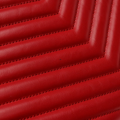 Saint Laurent Calfskin Matelasse Chevron Monogram A5 Wristlet Bandana Red 6 of 10