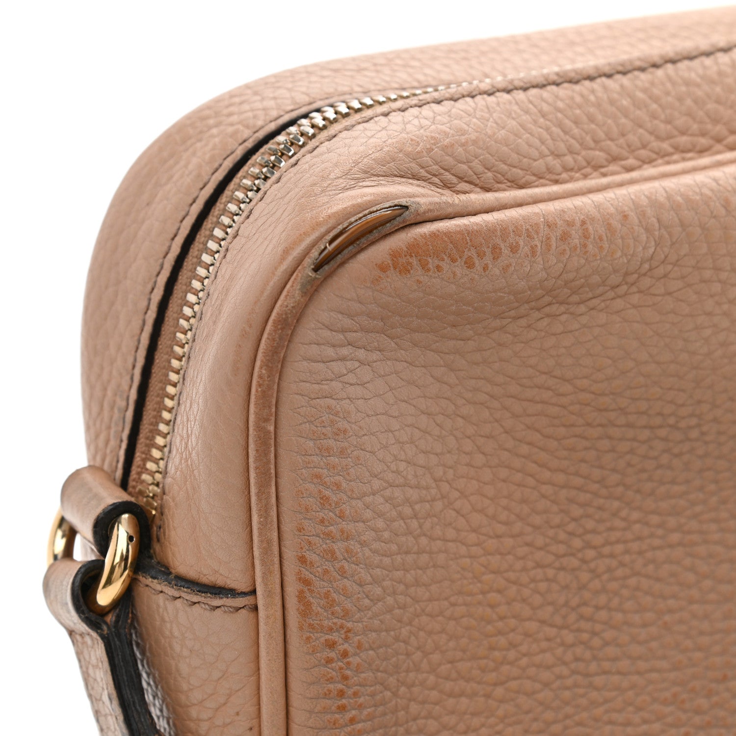 Gucci Pebbled Calfskin Small Soho Disco Bag Camelia 9 of 12