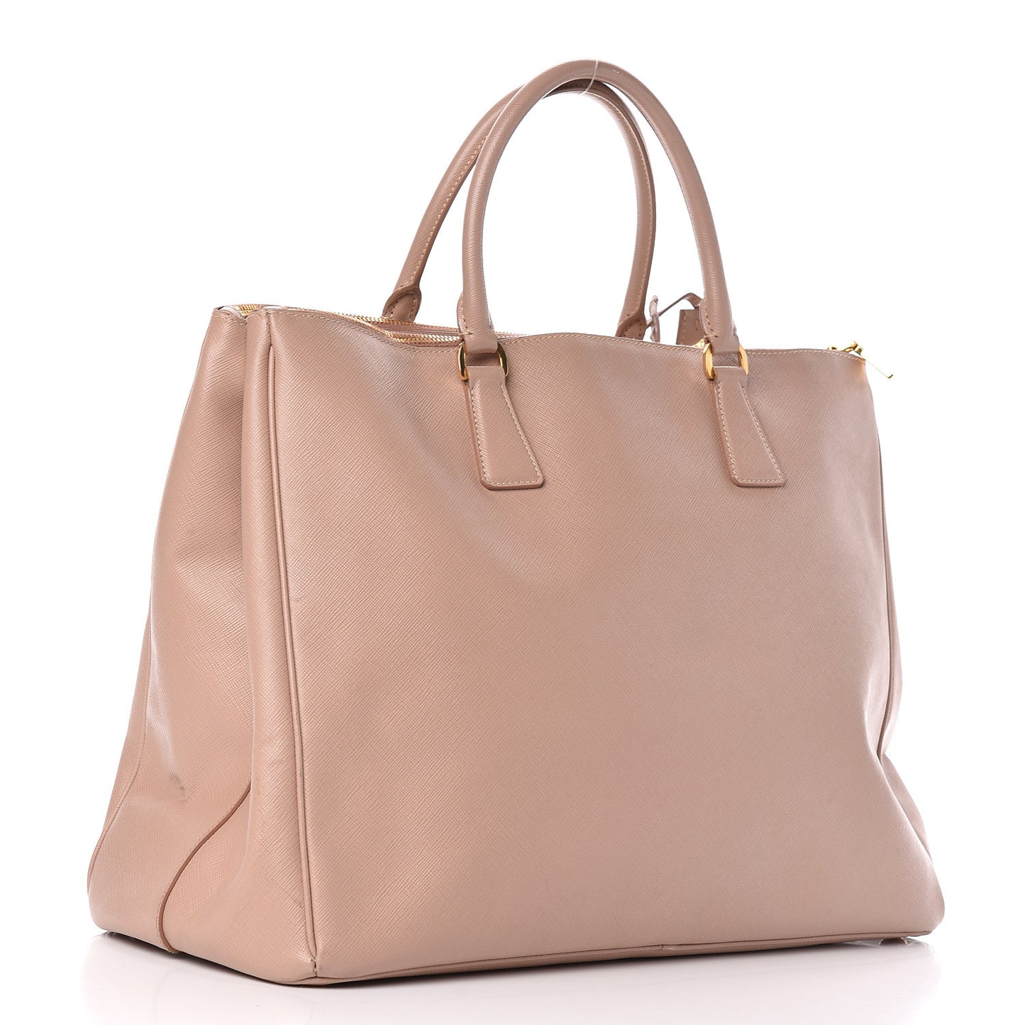 Saffiano Lux Extra Large Galleria Double Zip Tote Cammeo