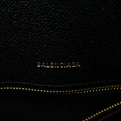 Balenciaga Signature Grained Calfskin Logo M Ville Top Handle Bag Acid Pink 7 of 17
