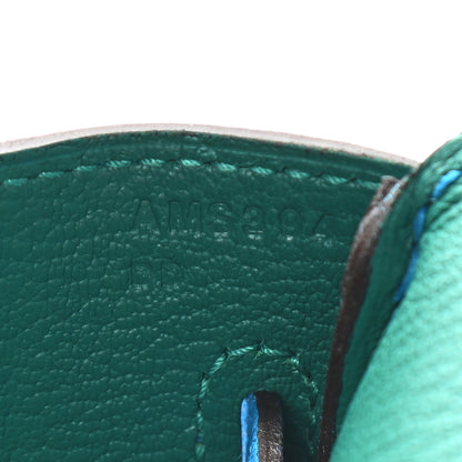 Hermes Togo Verso Birkin 30 Bleu Zanzibar Malachite 7 of 11