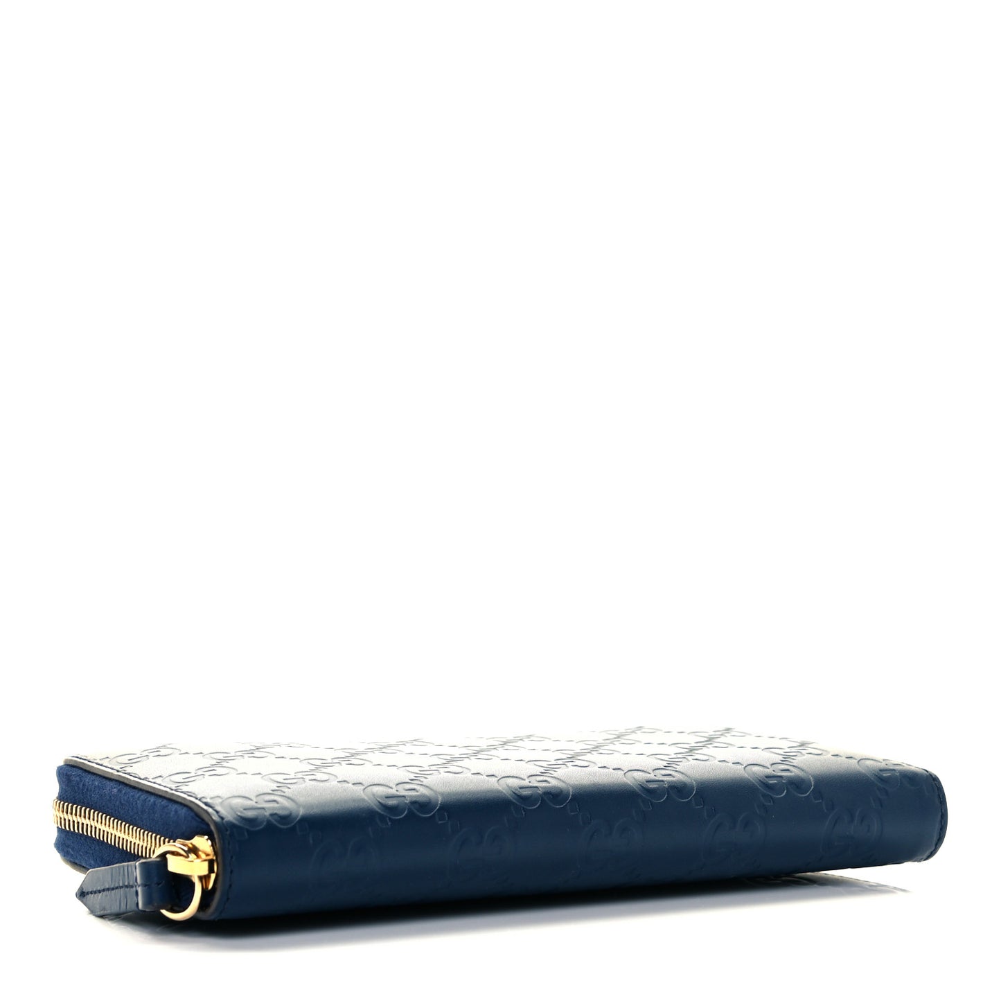 Guccissima Zip Around Wallet Blue