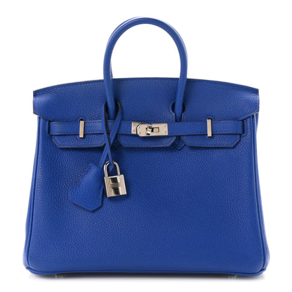 Hermes Togo Verso Birkin 25 Bleu Royal Capucine 1 of 11