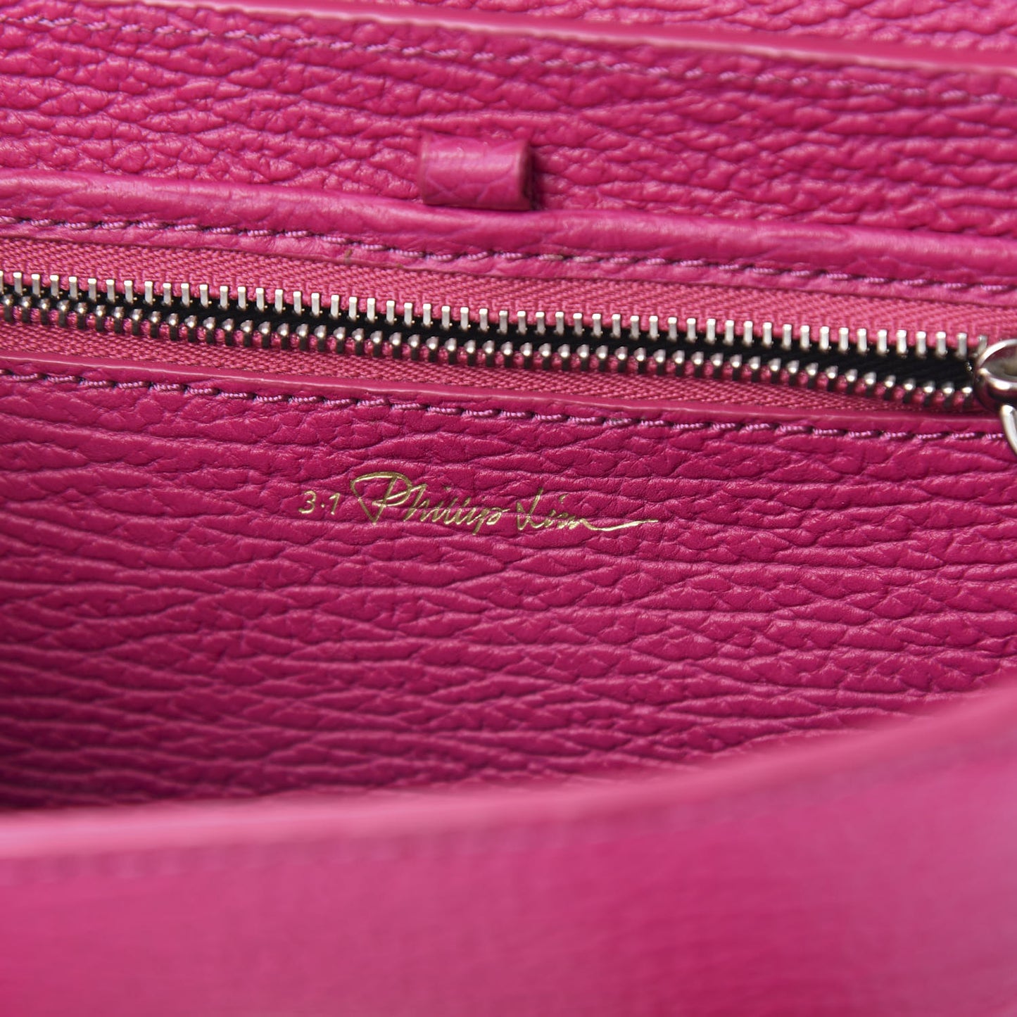 3.1 Textured Calfskin Mini Pashli Satchel Bright Fuchsia