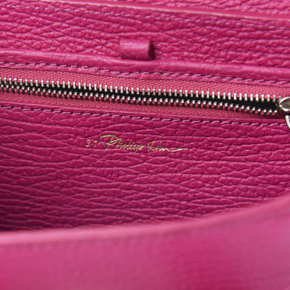 3.1 Phillip Lim 3.1 Textured Calfskin Mini Pashli Satchel Bright Fuchsia 6 of 10