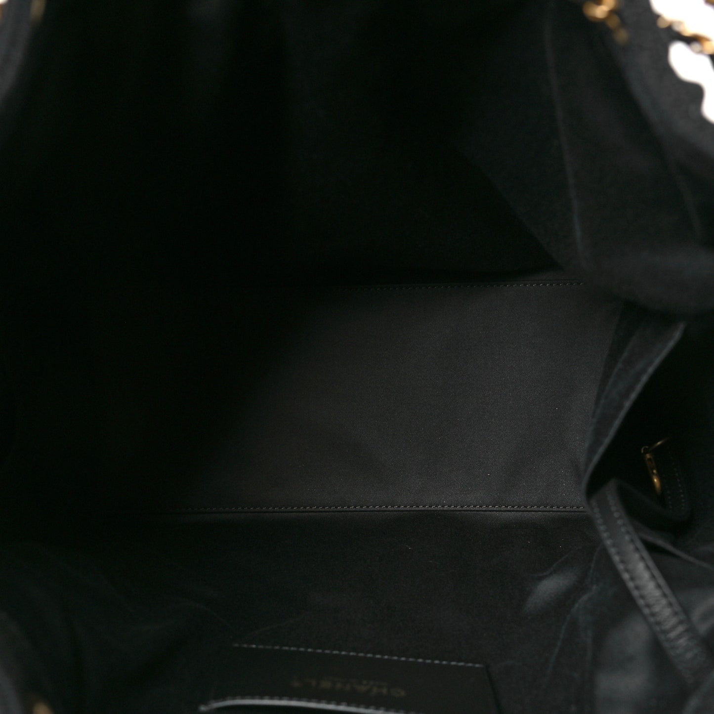 Washed Denim Quilted Medium Chanel 25 Handbag Black