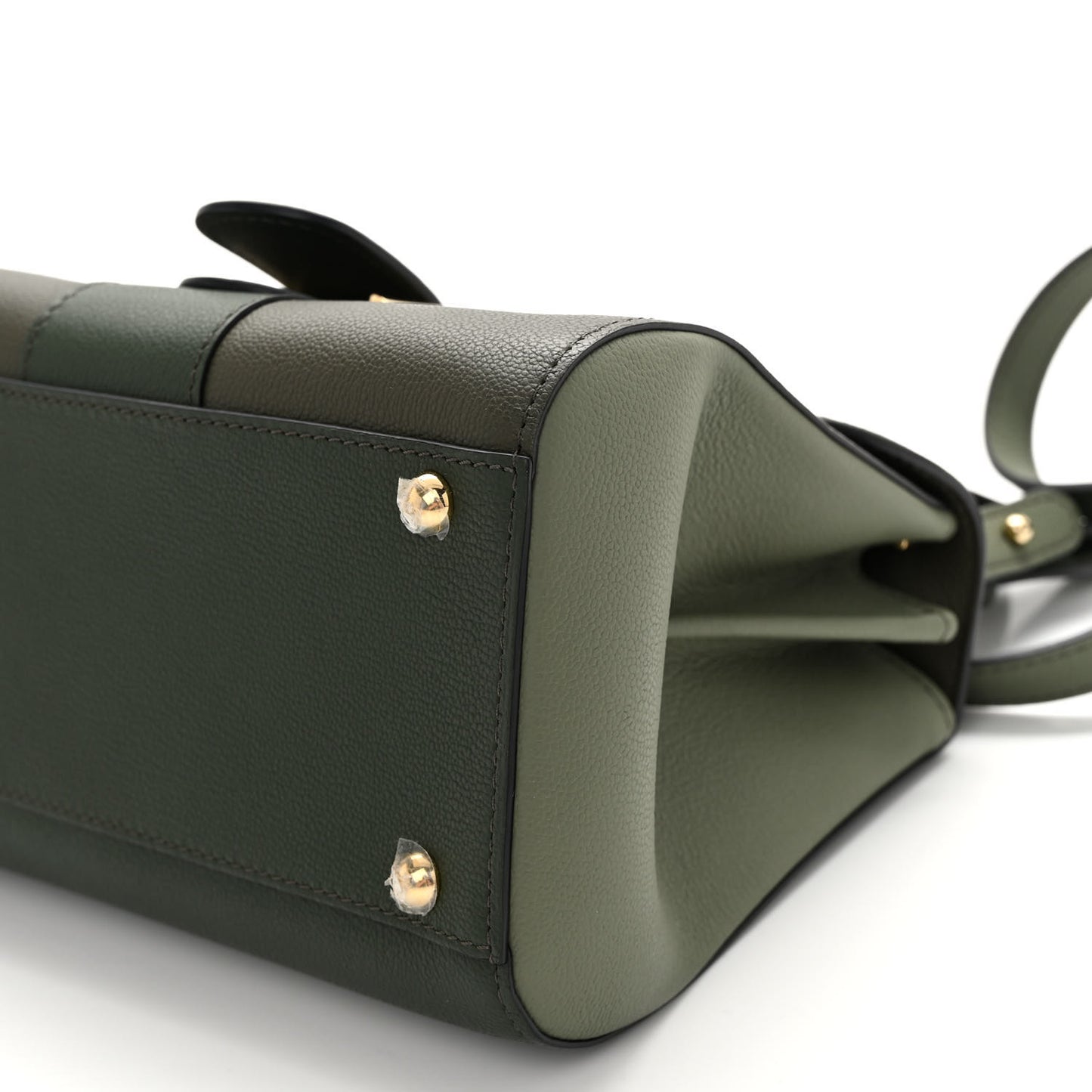 Grained Rodeo Calfskin Mini Brillant Camaieux Satchel Kaki