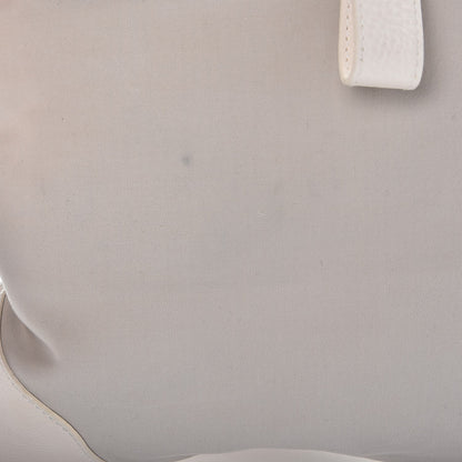 Burberry Canvas Calfskin Crest Embroidered Flat Tote White 12 of 15