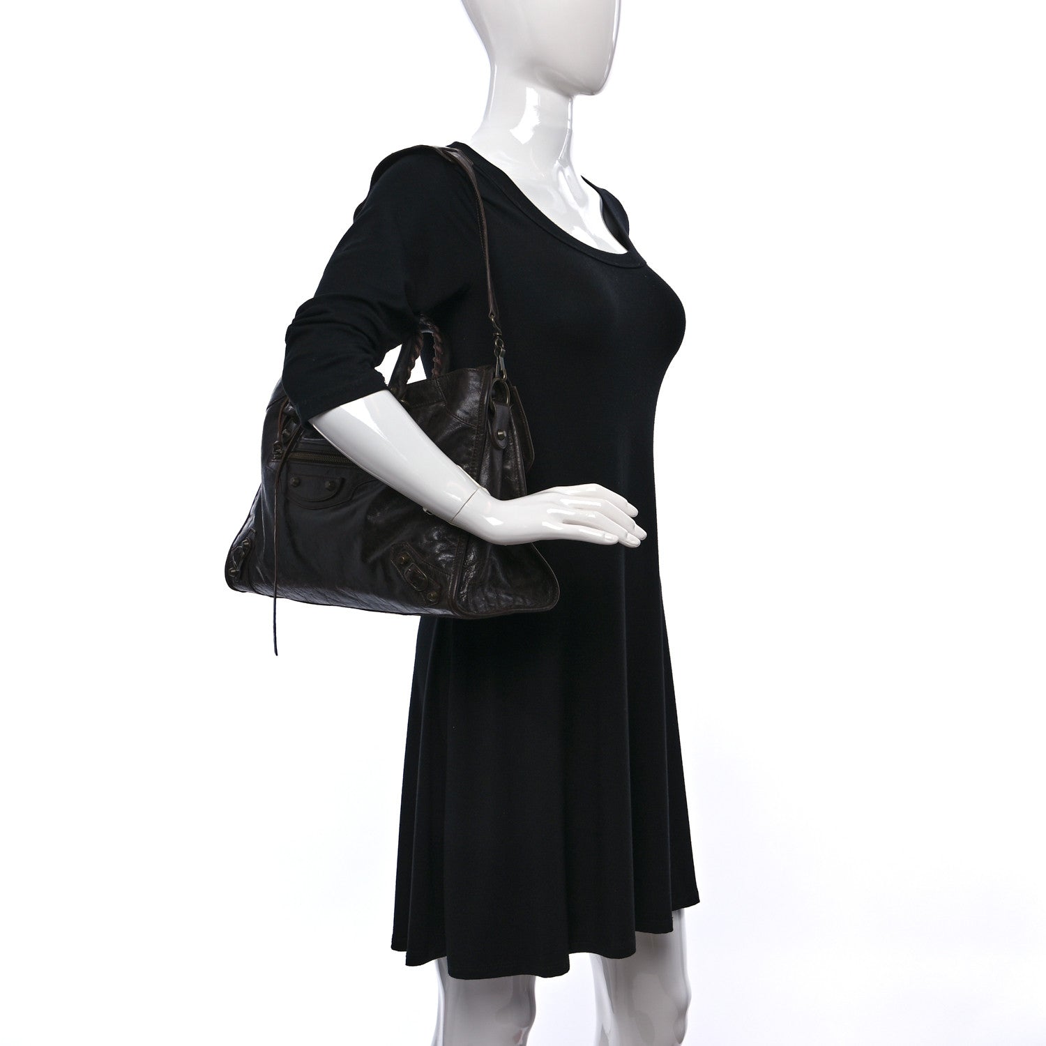 Balenciaga Chevre Classic Hardware City Chocolate 2 of 10