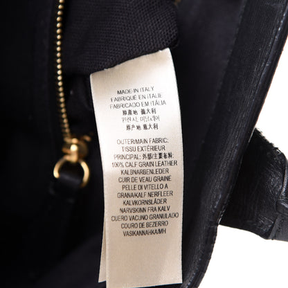 Burberry Grainy Calfskin House Check Medium Banner Tote Black 9 of 14
