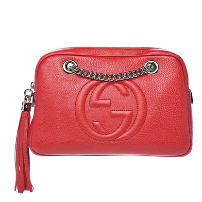 Gucci Pebbled Calfskin Small Soho Bowler Tabasco Red 1 of 9