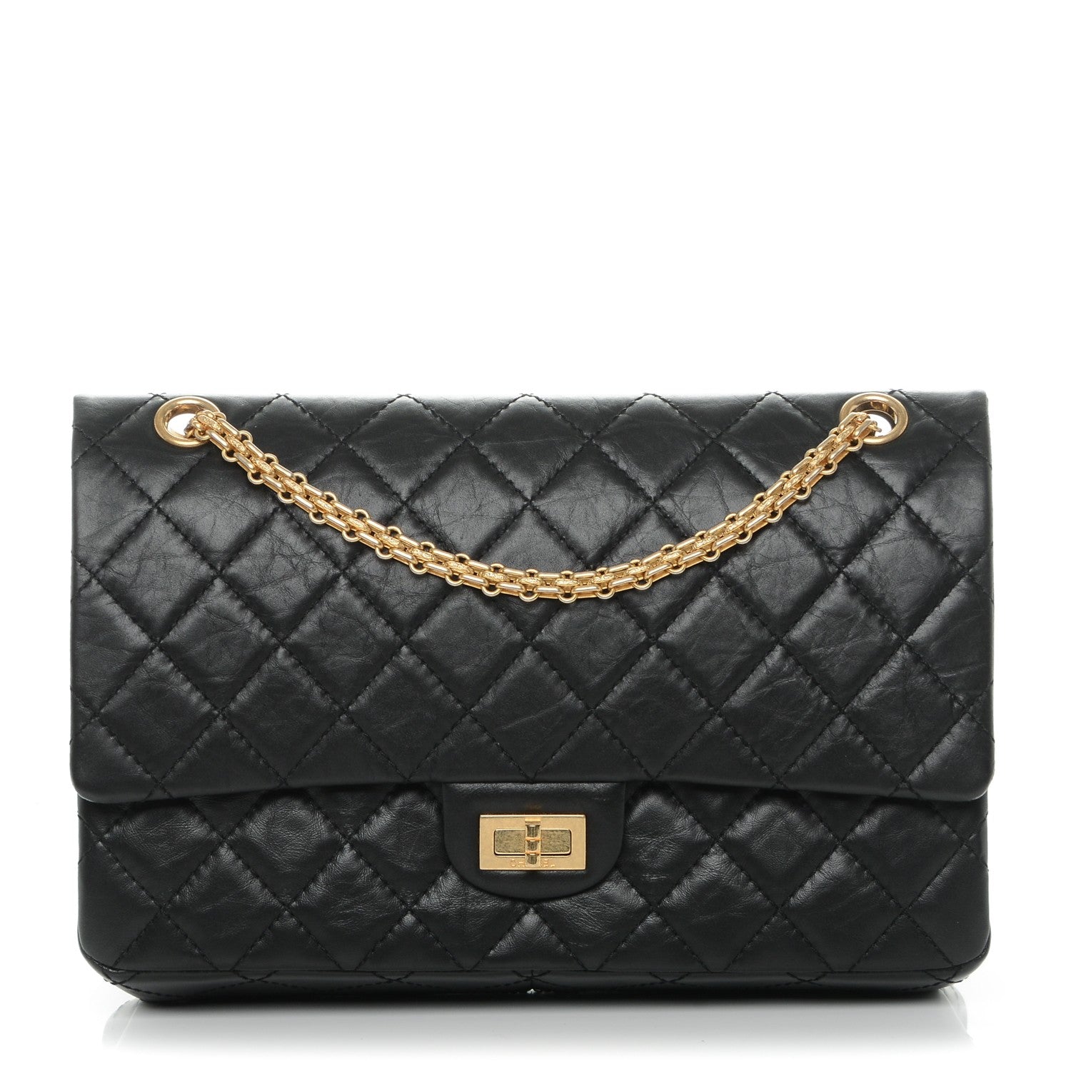 Chanel Aged Calfskin Quilted 2.55 Reissue 226 Flap Black 1 of 7
