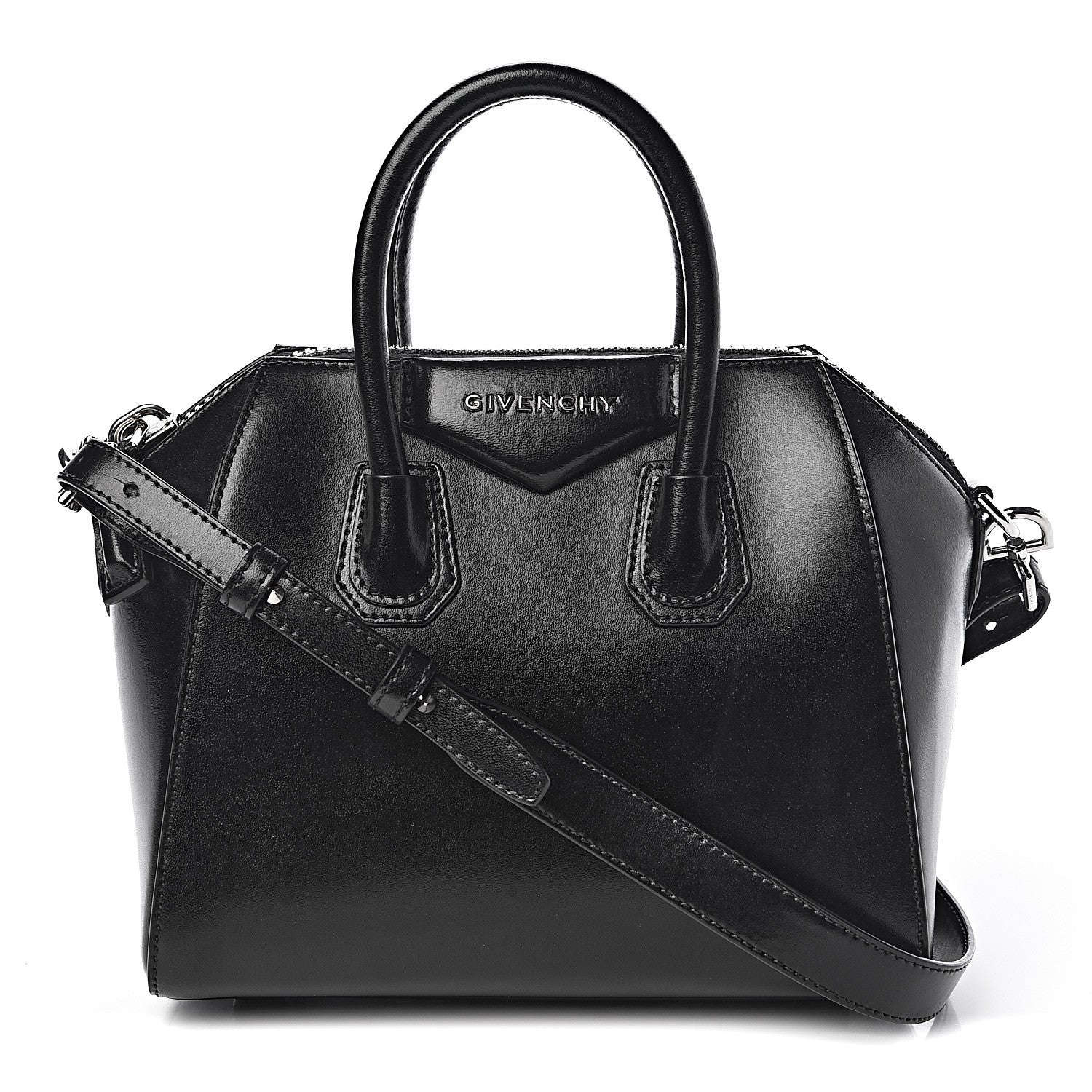 Givenchy Shiny Lord Calfskin Mini Antigona Black 1 of 9