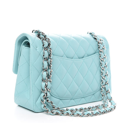 Chanel Lambskin Quilted Small Double Flap Light Blue 2 of 12