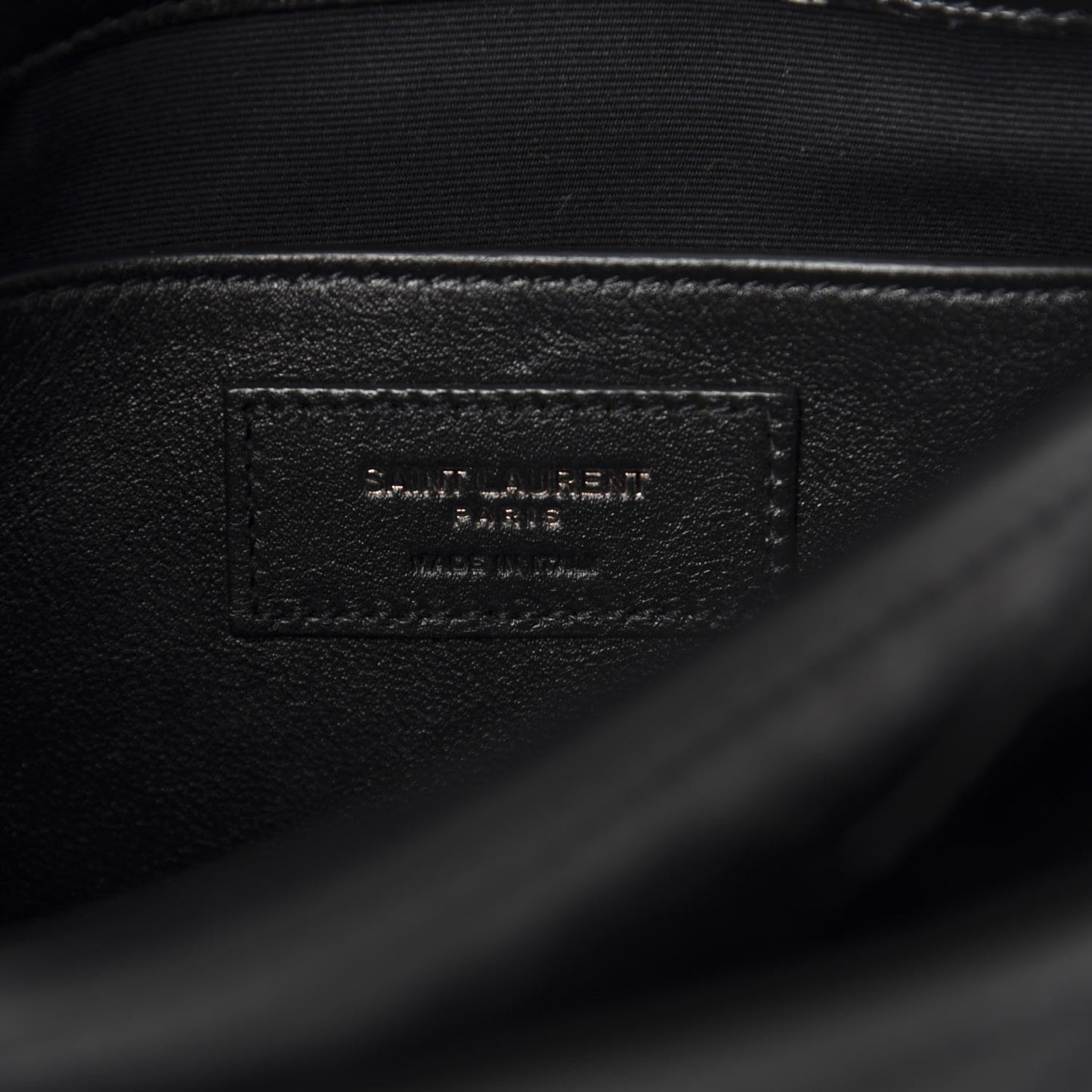 Crinkled Calfskin Matelasse Monogram Baby Niki Chain Satchel Black