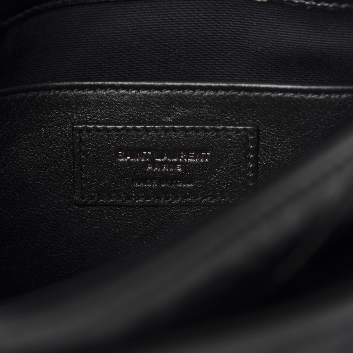 Saint Laurent Crinkled Calfskin Matelasse Monogram Baby Niki Chain Satchel Black 12 of 15