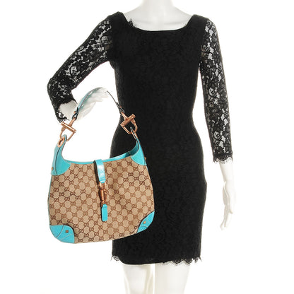 Gucci Monogram Piston Lock Jackie O Hobo 2 of 7