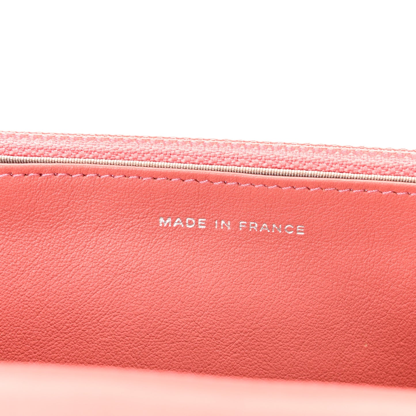 Patent Quilted Brilliant Wallet On Chain WOC Coral
