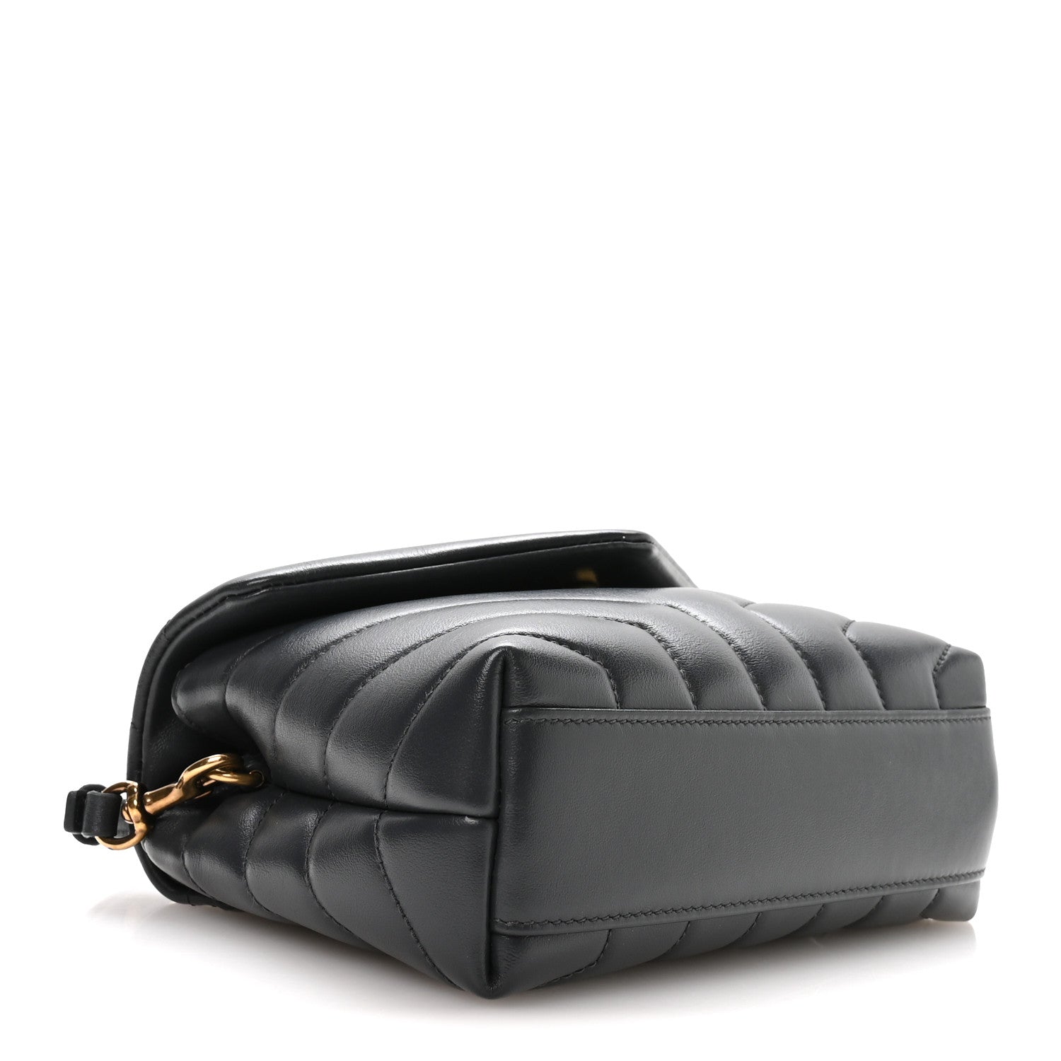 Saint Laurent Calfskin Y Quilted Monogram Toy Loulou Crossbody Bag Storm 4 of 10