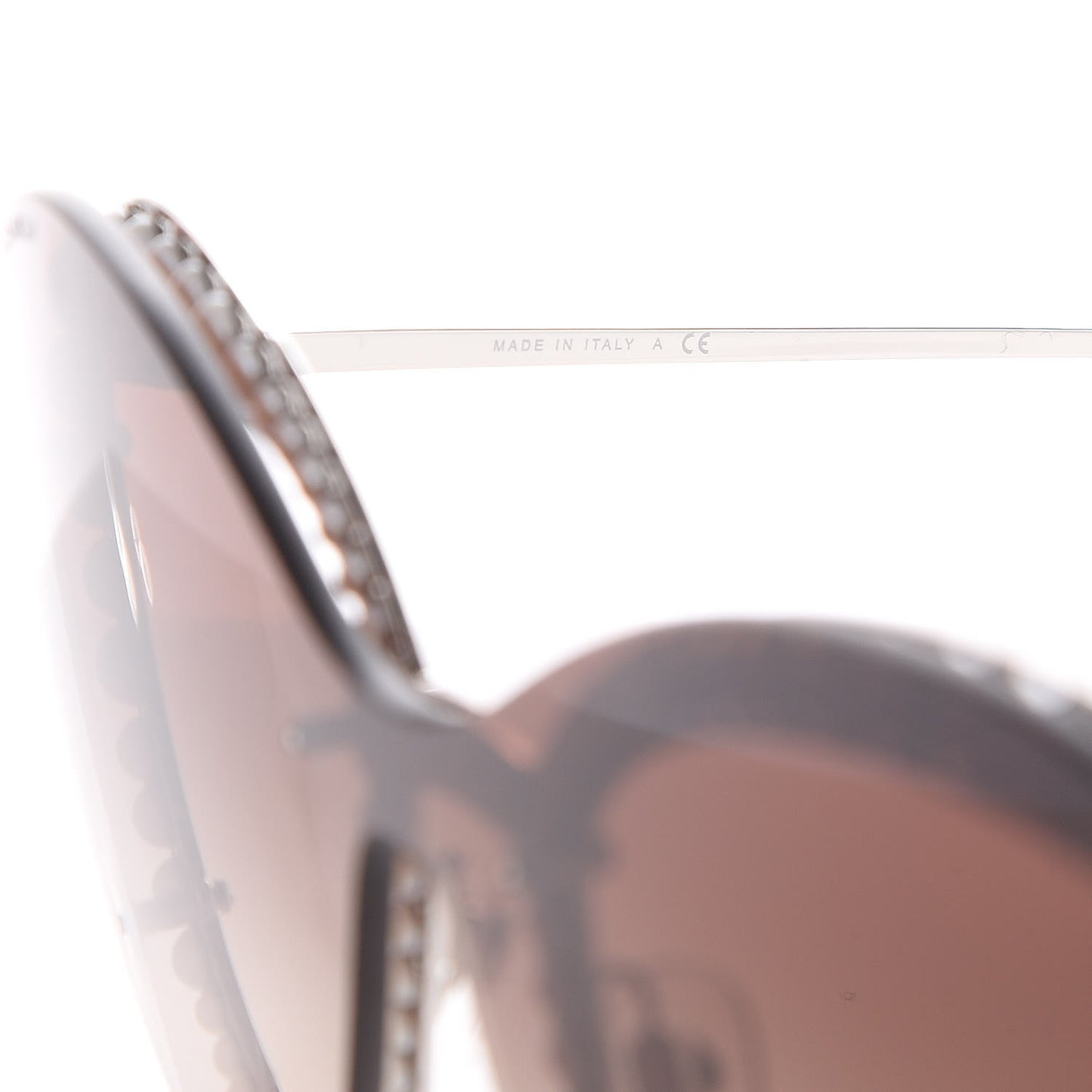 Acetate Metal Pearl Butterfly Sunglasses 4236-H Brown