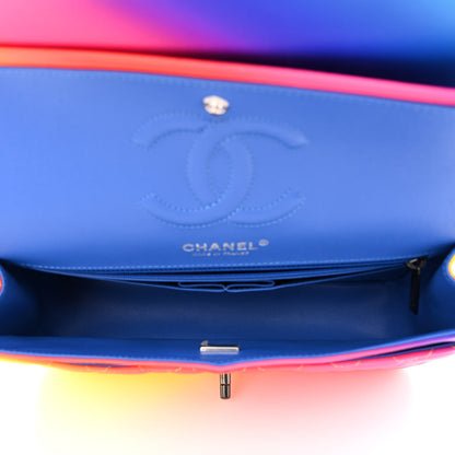 Chanel Calfskin Quilted Medium Rainbow Double Flap Multicolor 5 of 12