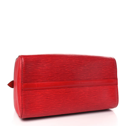 Louis Vuitton Epi Speedy 30 Castillan Red 4 of 10