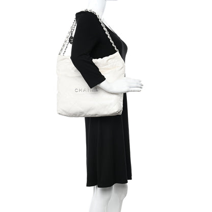 Chanel Shiny Calfskin Quilted Small Chanel 22 White 2 of 11