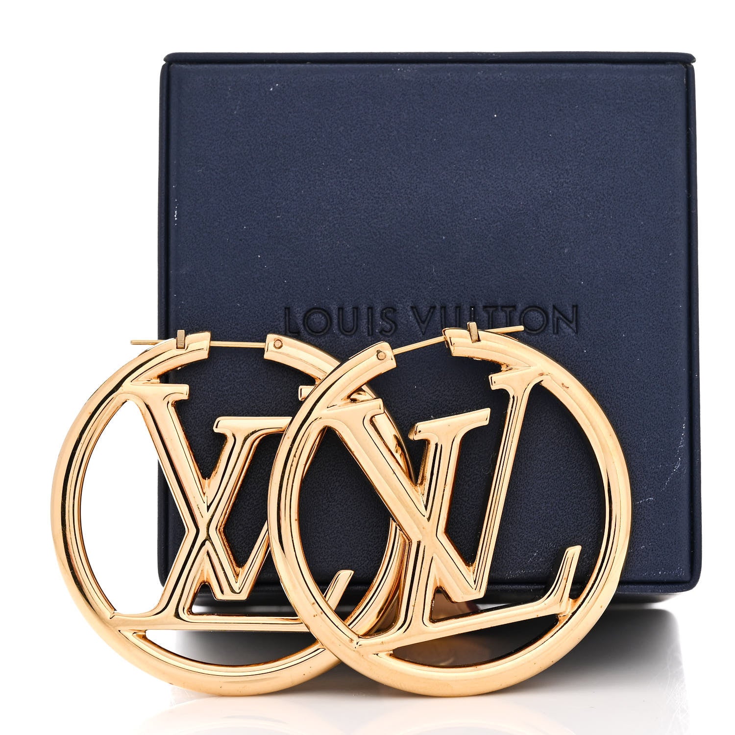 Louis Vuitton Metal Louise Hoop Earrings Gold 5 of 5