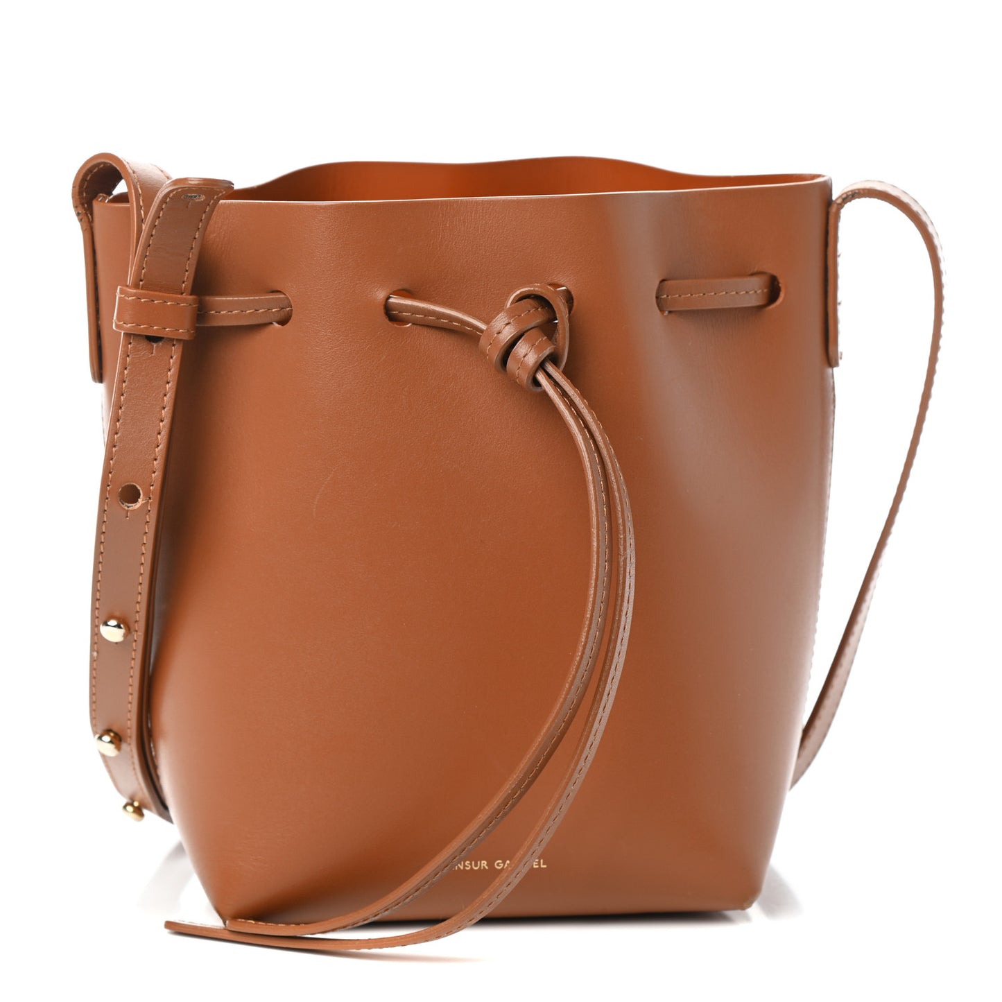 Calfskin Mini Mini Bucket Bag Camello