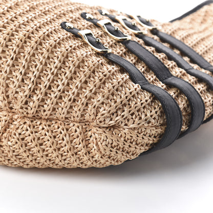 Jimmy Choo Woven Raffia Bali Hobo Taupe 8 of 8