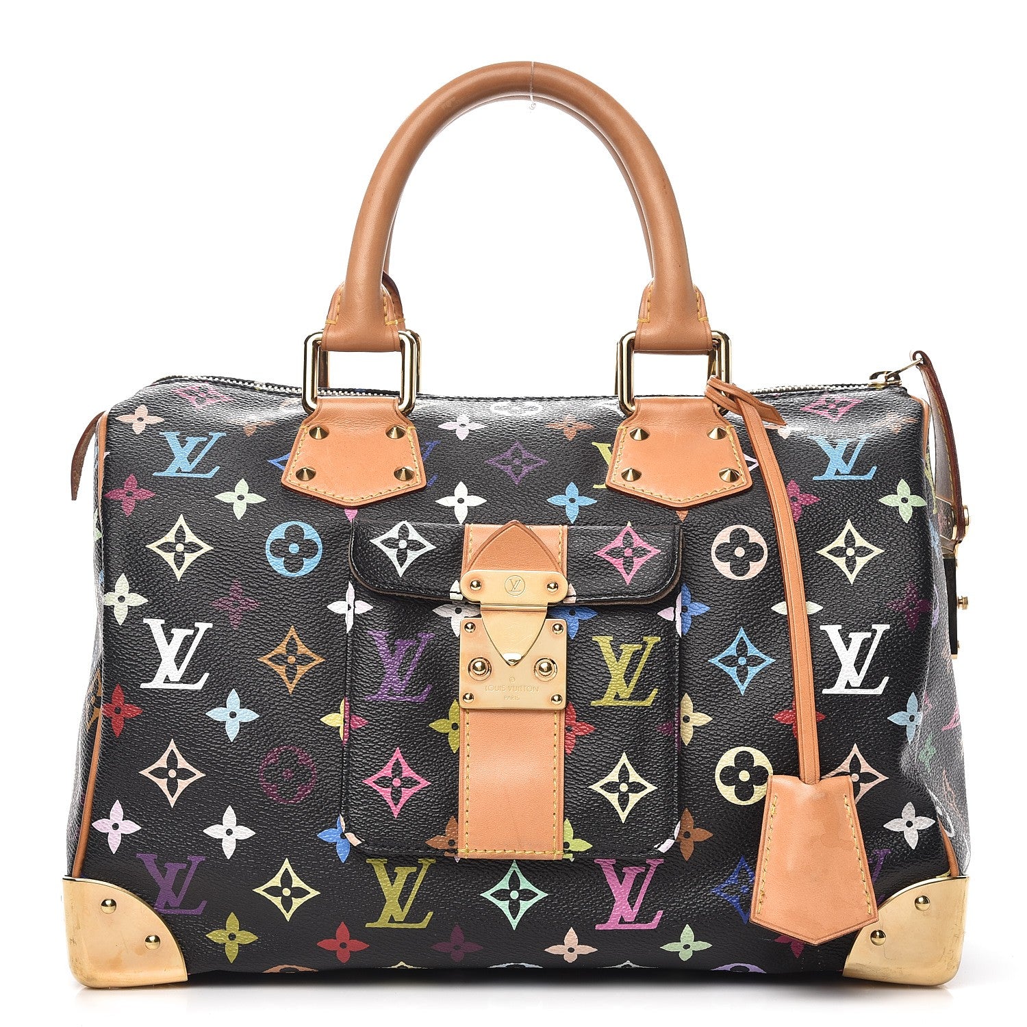 Louis Vuitton Monogram Multicolor Speedy 30 Black 1 of 12